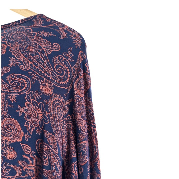 Paisley Dress l, Navy Blue & Orange. Size 22. Boohoo 🛍️♻️ - Picture 4 of 4